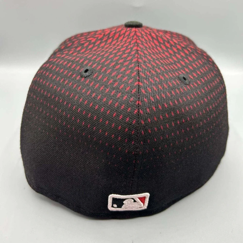 Arizona Diamondbacks Hat Men 7 1/2 Black Red 59Fifty New Era Fitted Cap